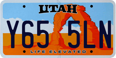 UT license plate Y655LN