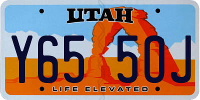 UT license plate Y655OJ