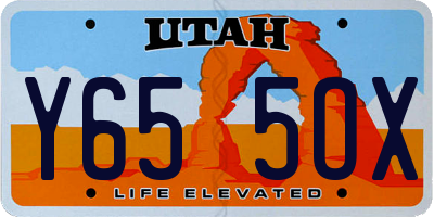 UT license plate Y655OX