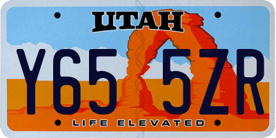 UT license plate Y655ZR
