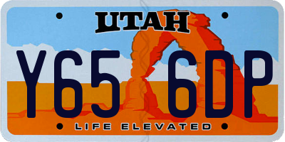 UT license plate Y656DP