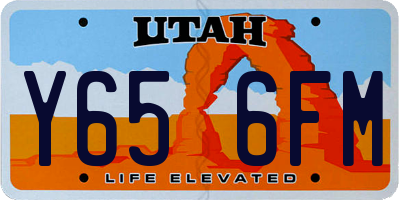 UT license plate Y656FM