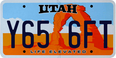 UT license plate Y656FT