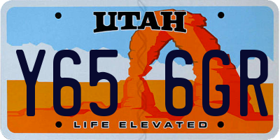 UT license plate Y656GR