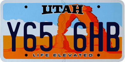 UT license plate Y656HB