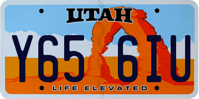 UT license plate Y656IU