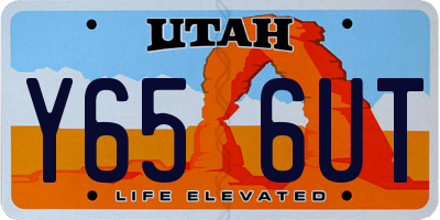 UT license plate Y656UT