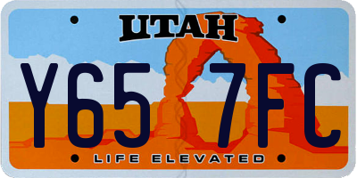UT license plate Y657FC