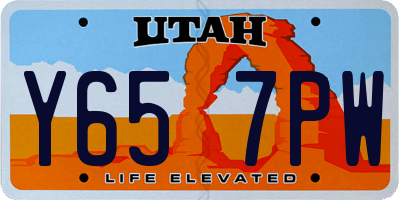 UT license plate Y657PW