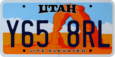 UT license plate Y658RL
