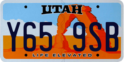 UT license plate Y659SB