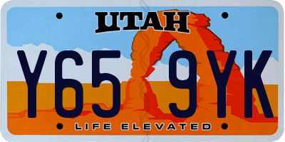UT license plate Y659YK