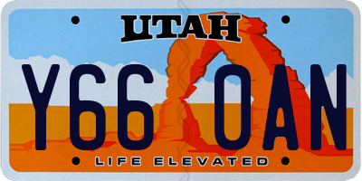 UT license plate Y660AN