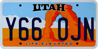 UT license plate Y660JN
