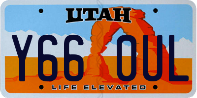 UT license plate Y660UL