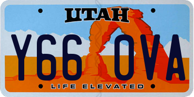 UT license plate Y660VA