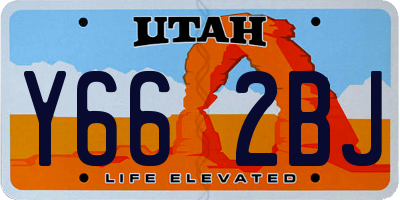 UT license plate Y662BJ