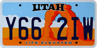 UT license plate Y662IW