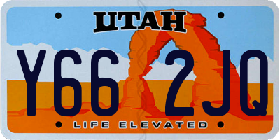 UT license plate Y662JQ
