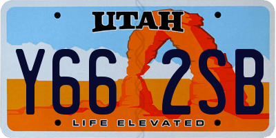 UT license plate Y662SB
