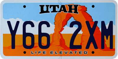 UT license plate Y662XM