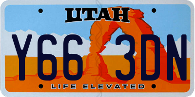UT license plate Y663DN