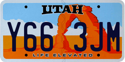 UT license plate Y663JM