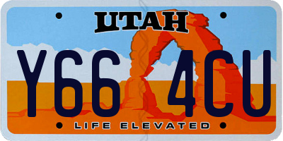 UT license plate Y664CU