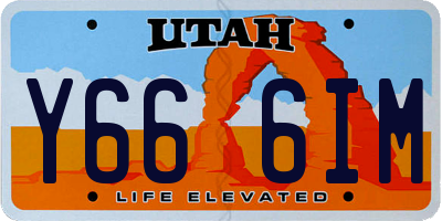 UT license plate Y666IM