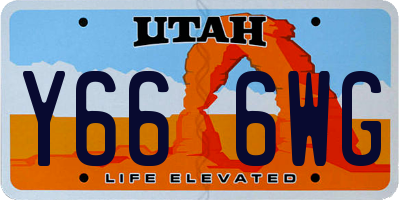 UT license plate Y666WG