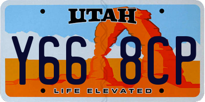 UT license plate Y668CP