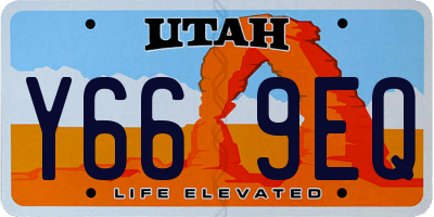 UT license plate Y669EQ