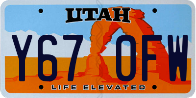 UT license plate Y670FW