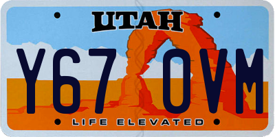 UT license plate Y670VM