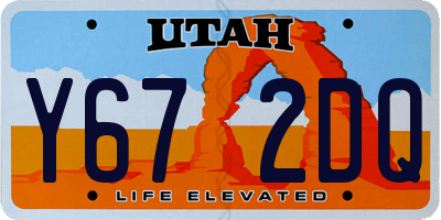 UT license plate Y672DQ