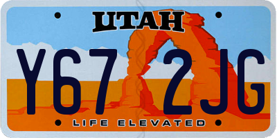 UT license plate Y672JG