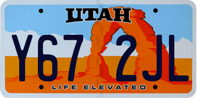UT license plate Y672JL