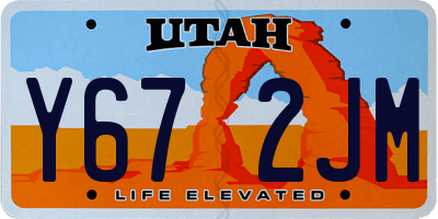 UT license plate Y672JM