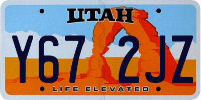 UT license plate Y672JZ