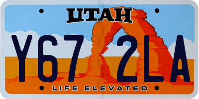 UT license plate Y672LA