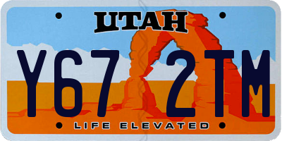 UT license plate Y672TM