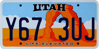 UT license plate Y673UJ