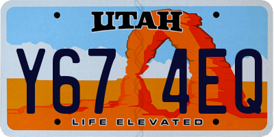 UT license plate Y674EQ
