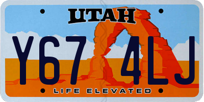 UT license plate Y674LJ