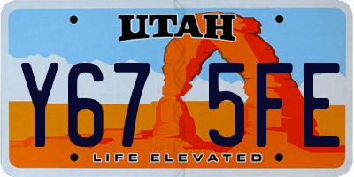 UT license plate Y675FE