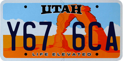 UT license plate Y676CA