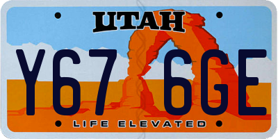 UT license plate Y676GE
