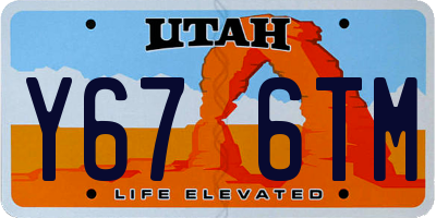 UT license plate Y676TM