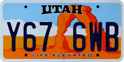 UT license plate Y676WB