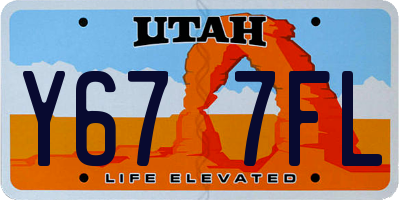 UT license plate Y677FL